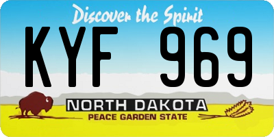 ND license plate KYF969