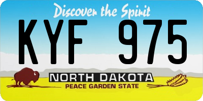 ND license plate KYF975