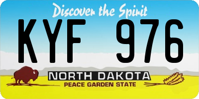 ND license plate KYF976