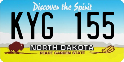 ND license plate KYG155