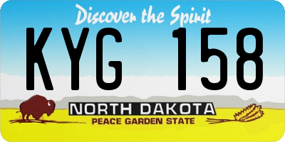 ND license plate KYG158