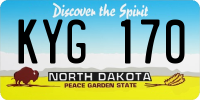 ND license plate KYG170