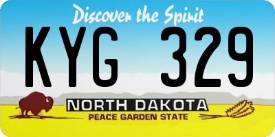 ND license plate KYG329