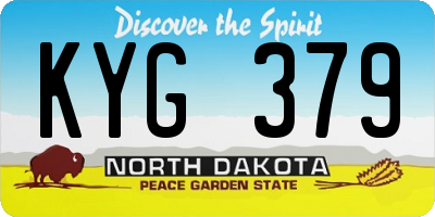 ND license plate KYG379