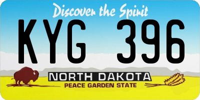 ND license plate KYG396