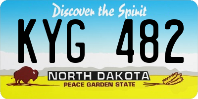 ND license plate KYG482