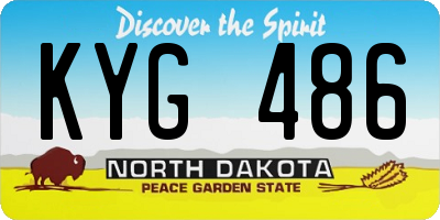 ND license plate KYG486