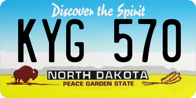 ND license plate KYG570