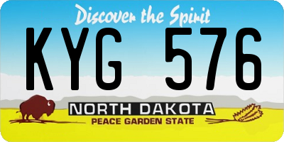ND license plate KYG576