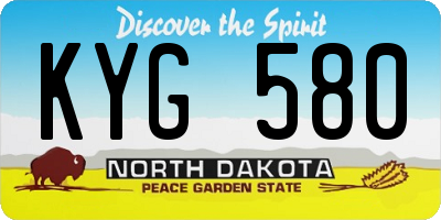 ND license plate KYG580