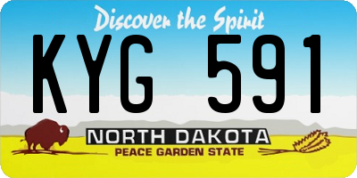 ND license plate KYG591
