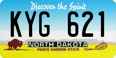 ND license plate KYG621