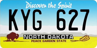 ND license plate KYG627