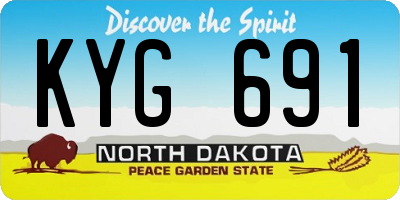 ND license plate KYG691