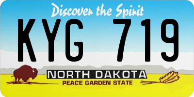 ND license plate KYG719