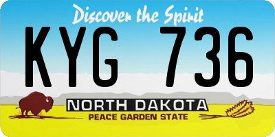 ND license plate KYG736