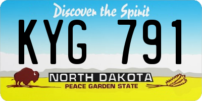 ND license plate KYG791