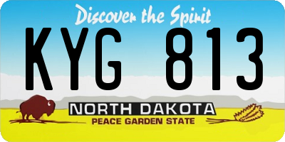 ND license plate KYG813