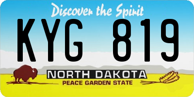 ND license plate KYG819