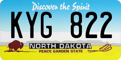 ND license plate KYG822