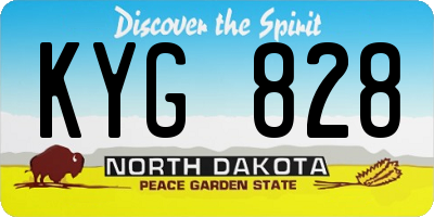 ND license plate KYG828