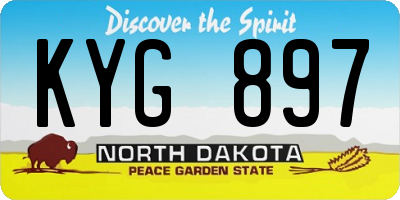 ND license plate KYG897