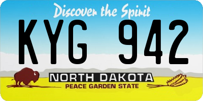 ND license plate KYG942