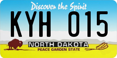 ND license plate KYH015