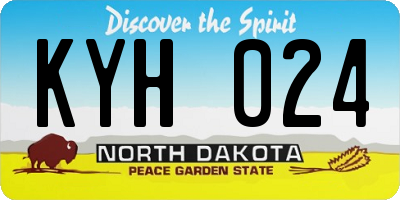 ND license plate KYH024