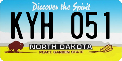 ND license plate KYH051