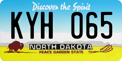 ND license plate KYH065