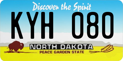ND license plate KYH080