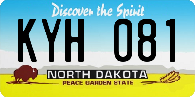 ND license plate KYH081
