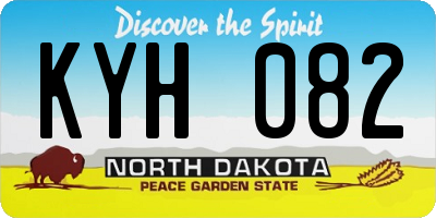 ND license plate KYH082