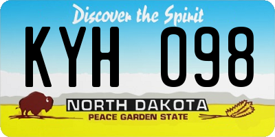 ND license plate KYH098