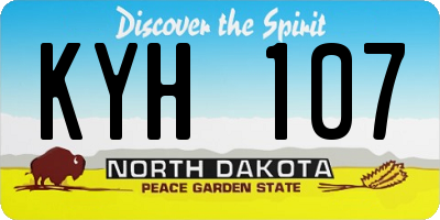 ND license plate KYH107