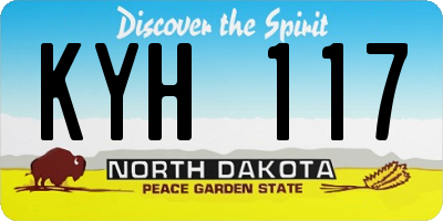 ND license plate KYH117
