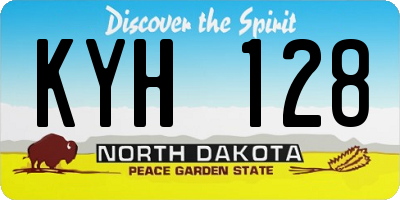 ND license plate KYH128