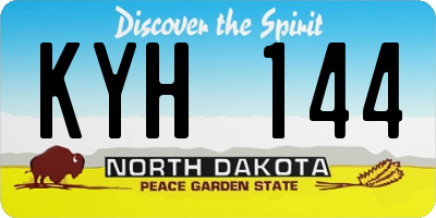 ND license plate KYH144