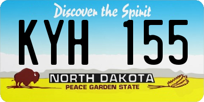 ND license plate KYH155