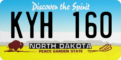 ND license plate KYH160