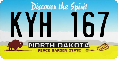 ND license plate KYH167