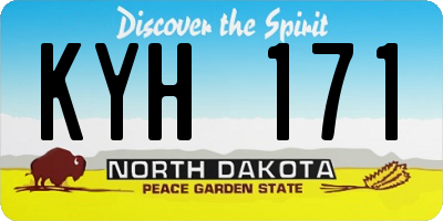 ND license plate KYH171