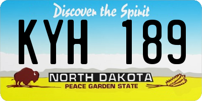 ND license plate KYH189