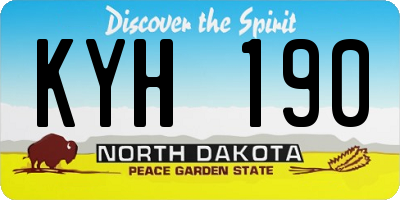 ND license plate KYH190