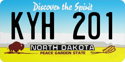 ND license plate KYH201