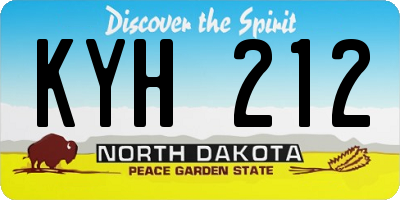 ND license plate KYH212