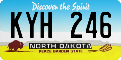 ND license plate KYH246
