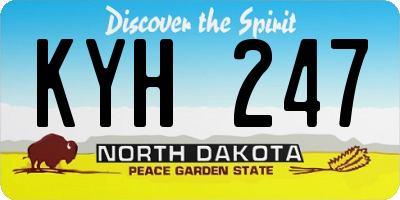 ND license plate KYH247