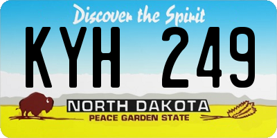 ND license plate KYH249
